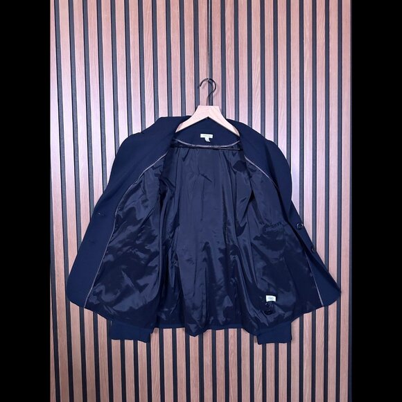 Semantiks Blazer Jacket 12 / Large Womens Blue Navy Sport 2 Button Stretch Coat - Picture 2 of 9